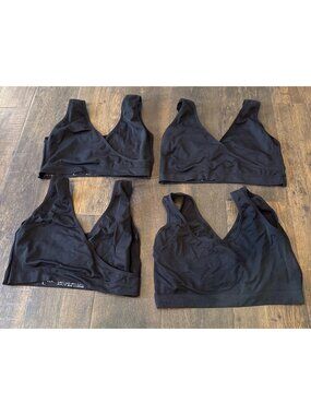 Set of 4 Black Nursing Bras Large Caramel Cantina